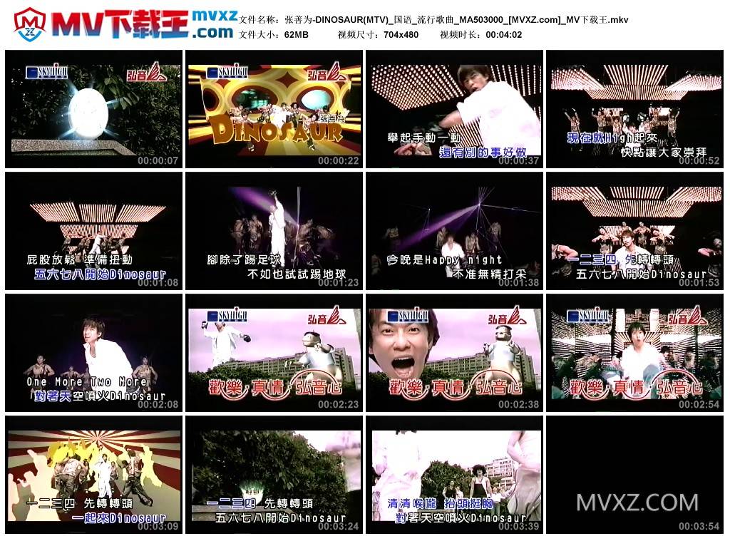 张善为-DINOSAUR(MTV)_国语_流行歌曲_MA503000
